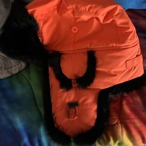 Rabbit fur eskimo hat